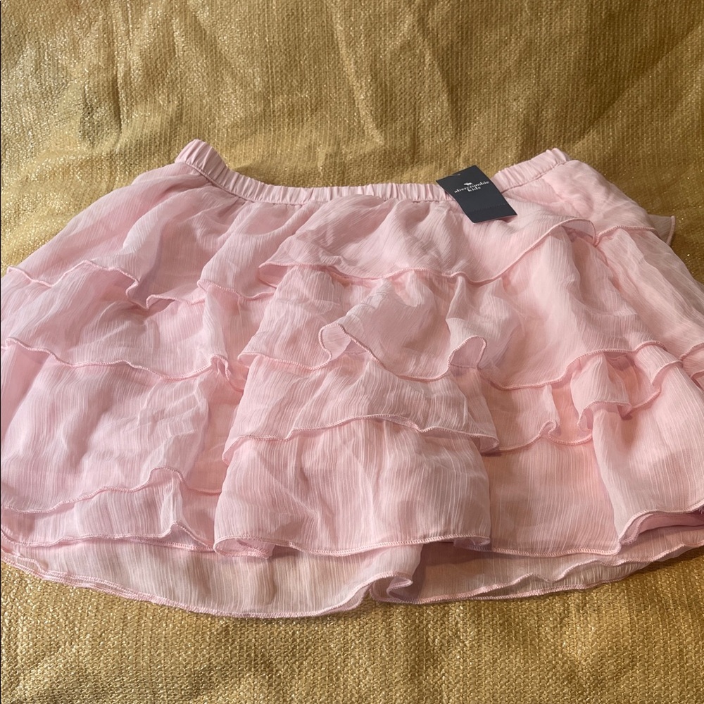 Abercrombie Kids Light Pink Ruffled Mini Skirt